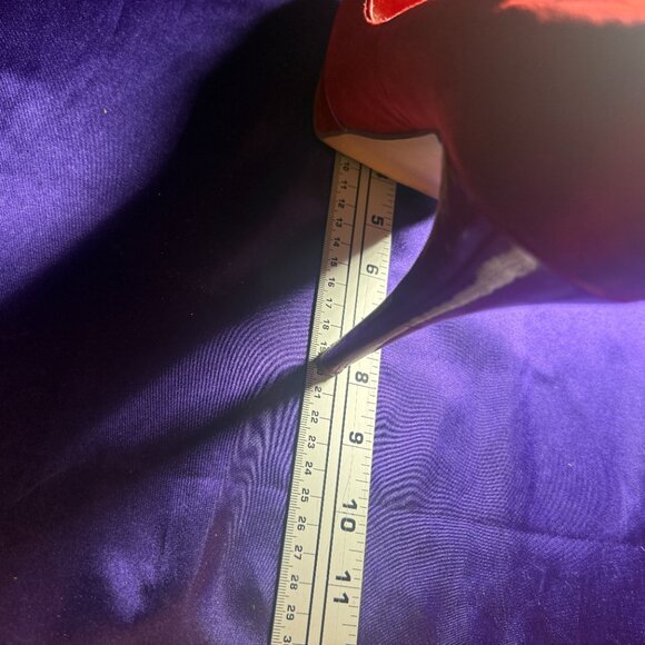 πKate Preston Red Suede 5.5" High Heel Pumps -Scalloped Detail & Platform 9.5 M - Picture 9 of 12